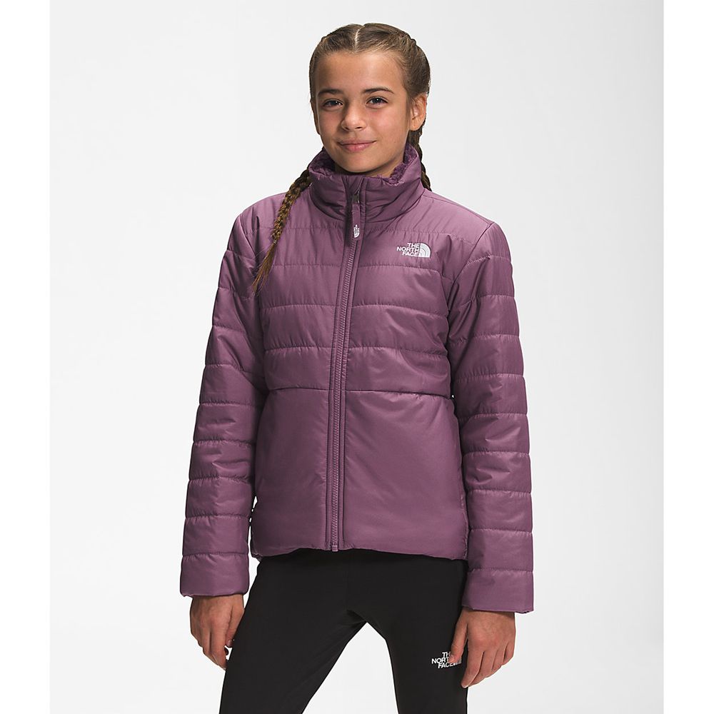 The North Face Jackets Girls Australia - The North Face Reversible Mossbud Swirl Purple (XGC-965413)